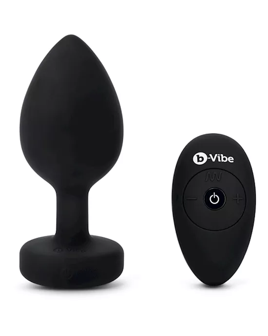 B-vibe Vibrating Jewel Plug Xxl Black