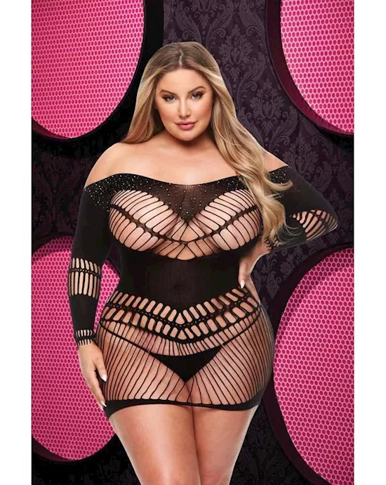 Bling Bling Halter Dress - Black - Q Env