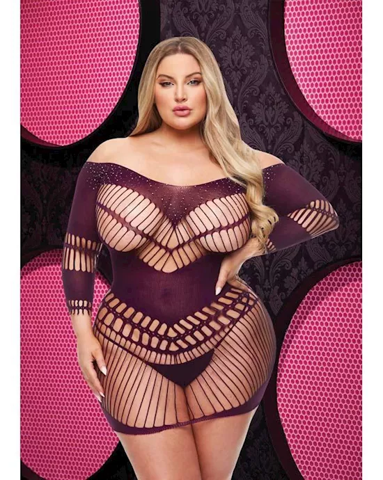 Bling Bling Halter Dress - Purple - Q Env