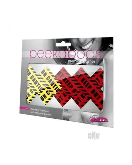 Peekaboo Caution X Yel/red