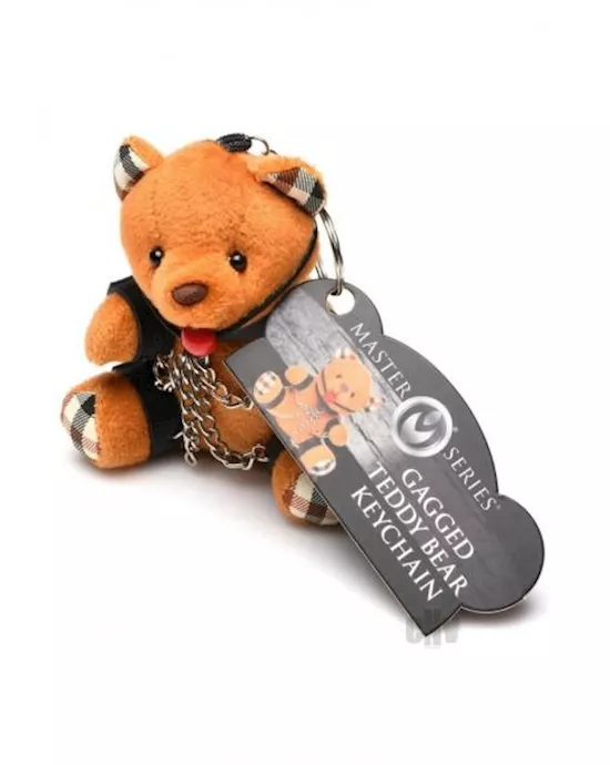 Ms Gagged Teddy Bear Keychain