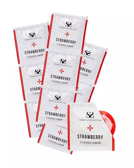 Share Satisfaction Strawberry Flavoured Condoms - 50 pack