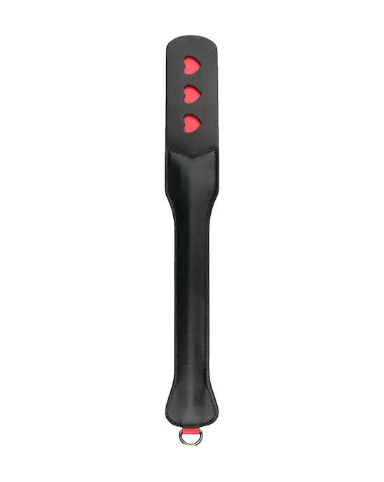 Easytoys Hearts Leather Spanking Paddle