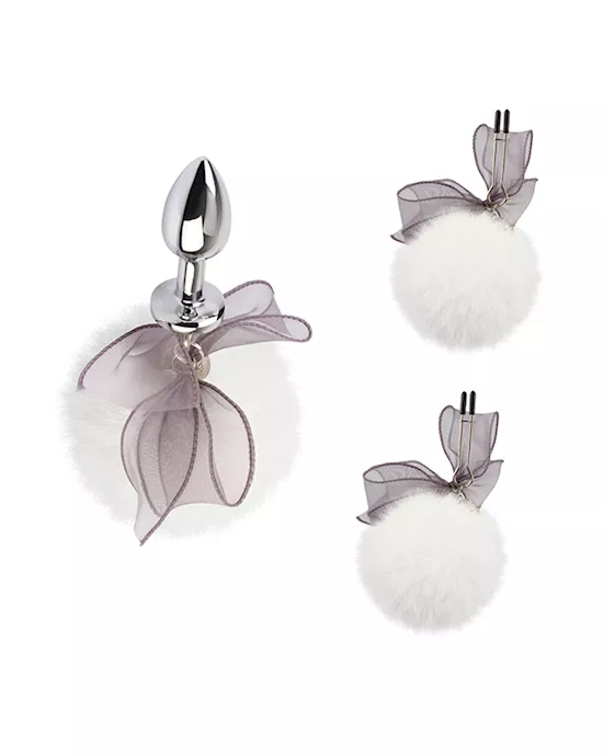 Cutesy Nipple Clamps And Anal Plug