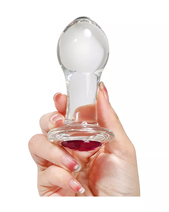Lucent Jewelled Glass Butt Plug