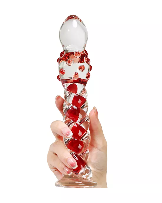 Lucent Entwined Glass Dildo