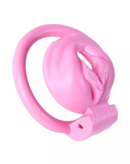 Sissy Faux Vulva Chastity Cage