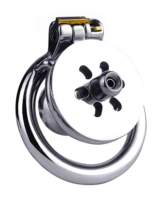Button Key Locked Inverted Chastity Cage