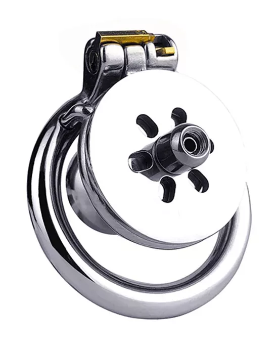 Button Key Locked Inverted Chastity Cage