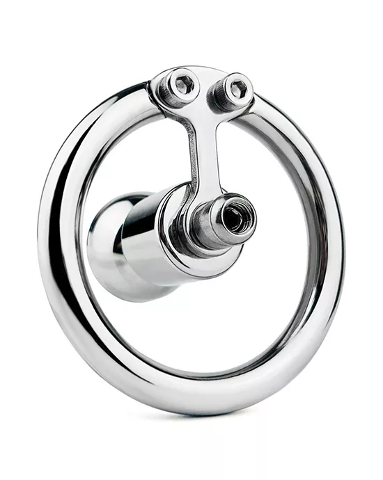 Minimal Hex Locked Inverted Chastity Cage with Dildo Attachment