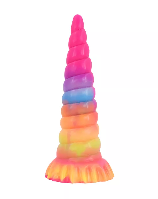Wild Prancing Unicorn Horn Glow In The Dark Fantasy Dildo