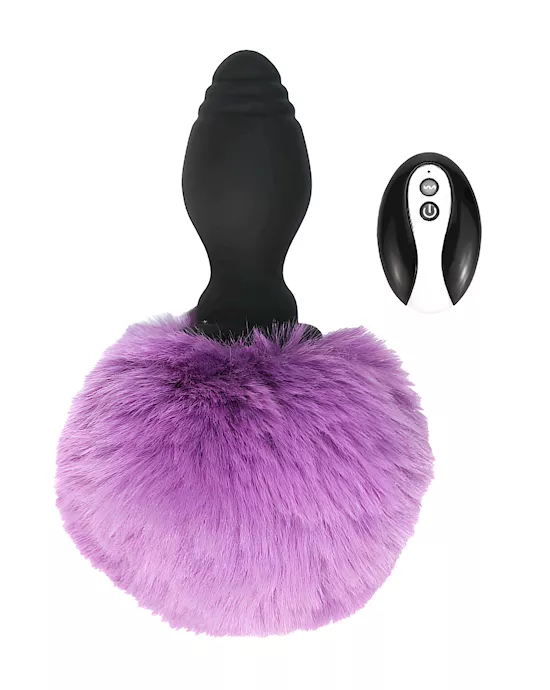 Bunny Tail Vibrating Butt Plug