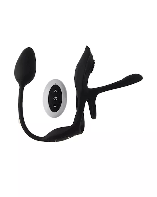 KinKi Arma Vibrating Cock Ring and Anal Egg with Remote
