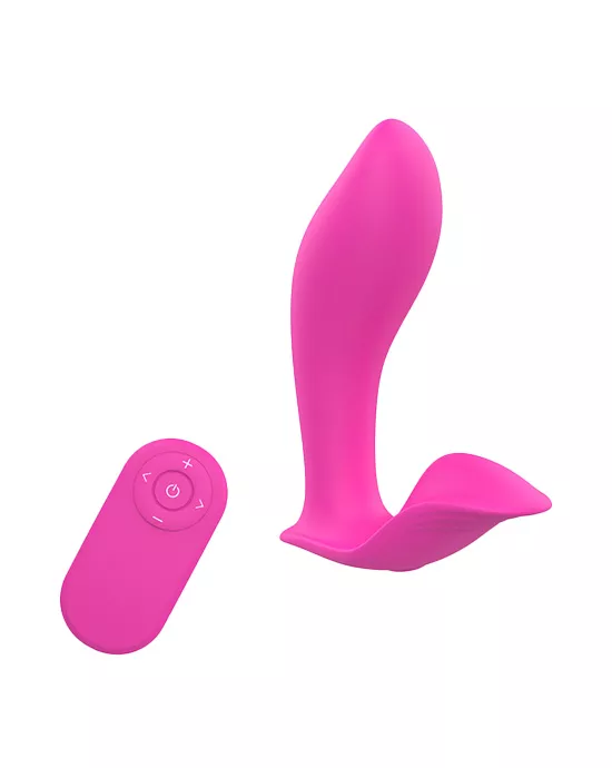 Vibrating Remote Controlled Angled Plug