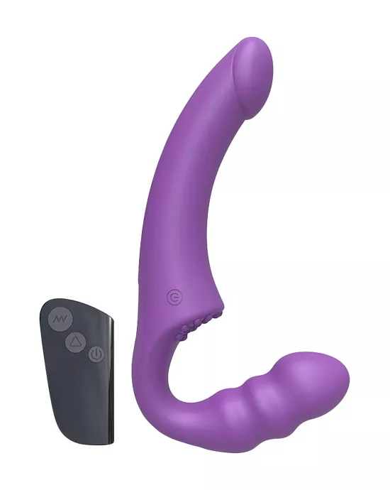 Slimline Remote Controlled Vibrating Strapless Strap-On