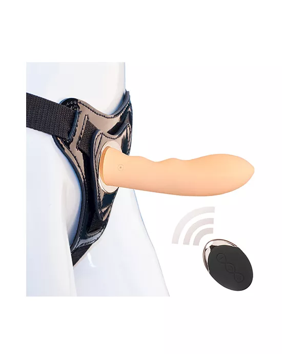 Slimline Feast On Me Remote Controlled Vibrating Strap-On