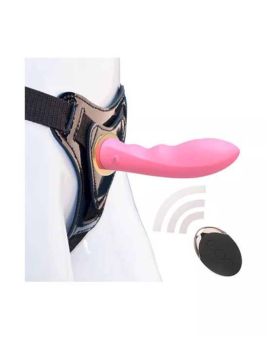 Slimline Feast On Me Remote Controlled Vibrating Strap-On