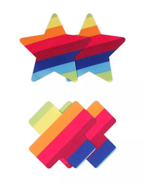 Pretty Pasties Star & Cross 2 Pair