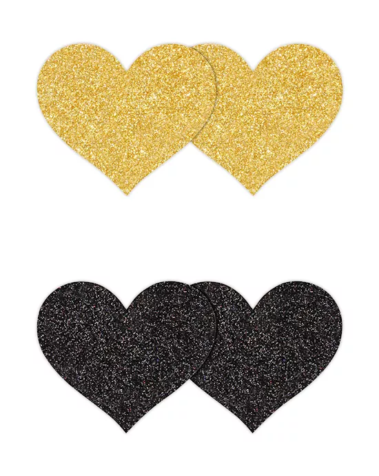 Pretty Pasties Glitter Hearts 2 Pair