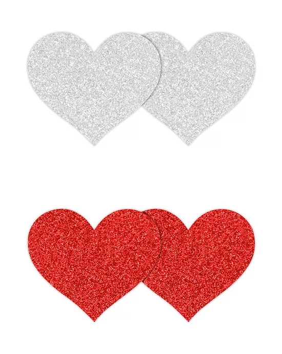 Pretty Pasties Glitter Hearts 2 Pair