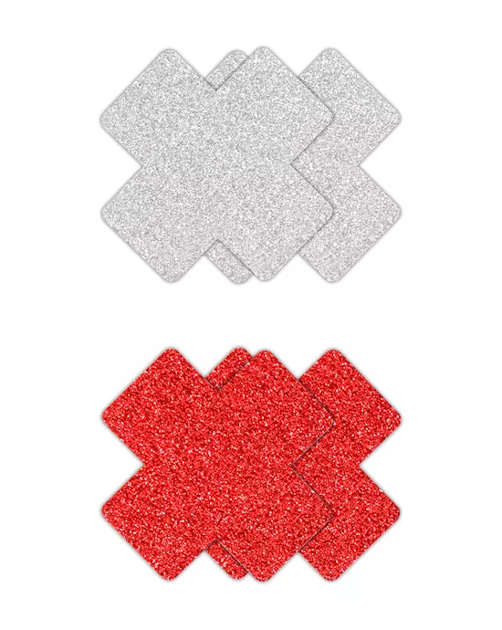 Pretty Pasties Glitter Cross 2 Pair