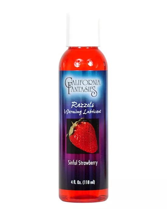 Razzels Warming Lubricant - 4 oz Sinful Strawberry