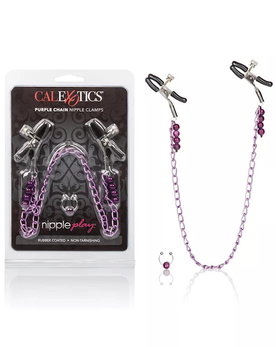 Nipple Play Purple Chain Nipple Clamps