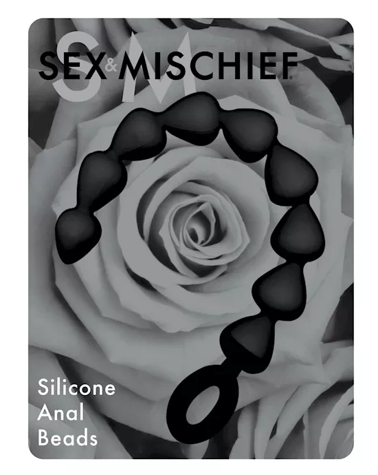 Sex & Mischief Silicone Anal Beads - Black