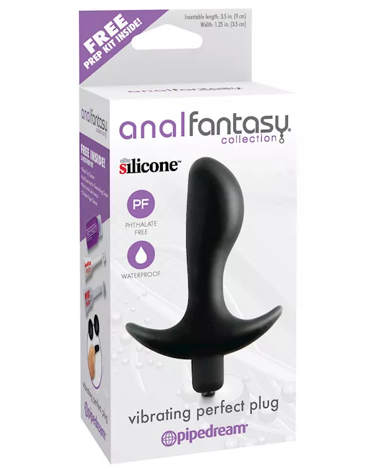Anal Fantasy Collection Vibrating Perfect Plug - Black