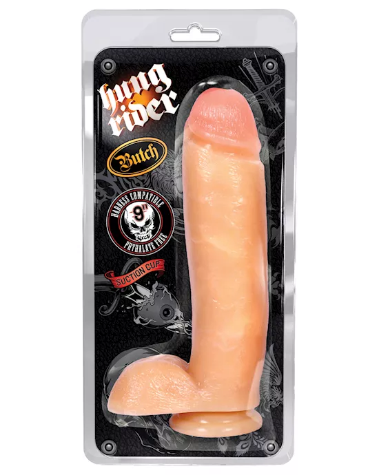 Blush Hung Rider Butch 11" Dildo w/Suction Cup - Flesh
