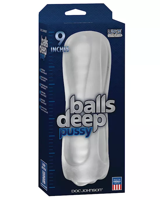 Balls Deep The Baller 9" Pussy Stroker - Frost