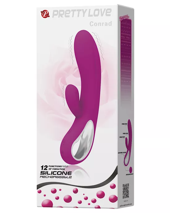 Pretty Love Elmer Rabbit w/Handle 12 Function - Fuchsia