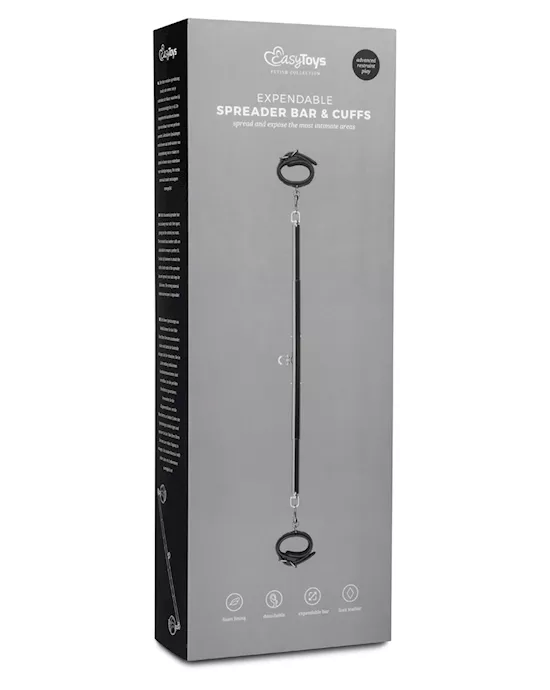Easy Toys Expander Spreader Bar & Cuffs Set - Silver
