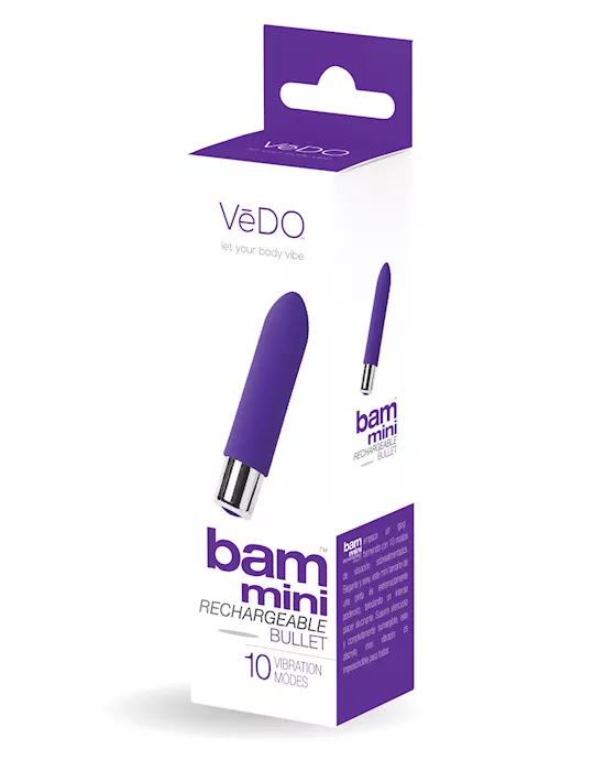 VeDO Bam Mini Rechargeable Bullet Vibe - Into You Indigo