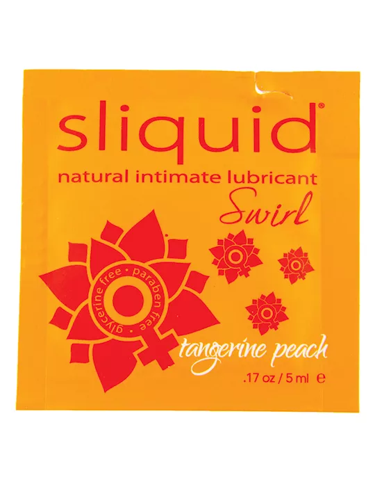Sliquid Naturals Swirl Lubricant Pillow - .17 oz Peach