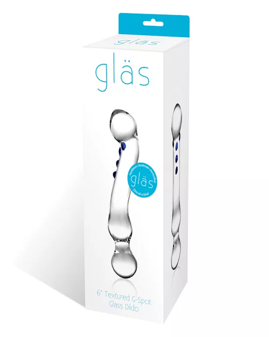 Glas 6" Textured G-Spot Glass Dildo