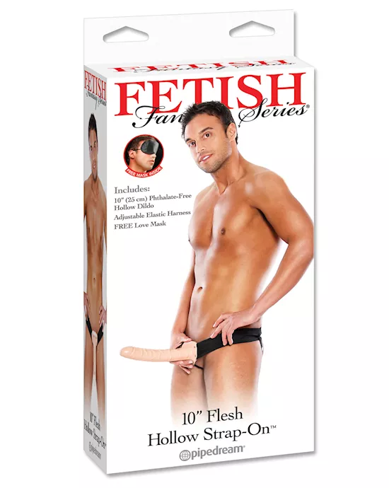 Fetish Fantasy Series 10" Hollow Strap On - Flesh