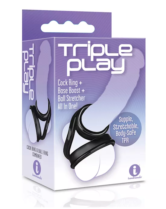 The 9's Triple Ring TPR Cock Ring