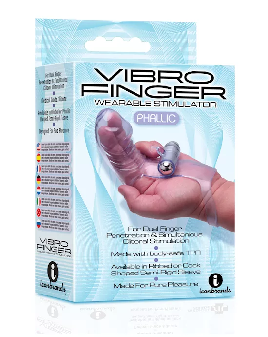 The 9's Vibrofinger Phallic Finger Massager - Purple