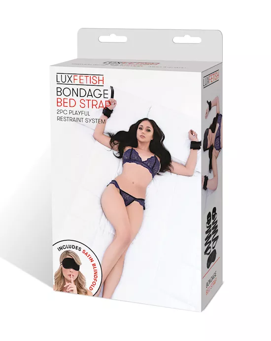 Lux Fetish Bondage Bed Strap Restraint System - 2 pc Set