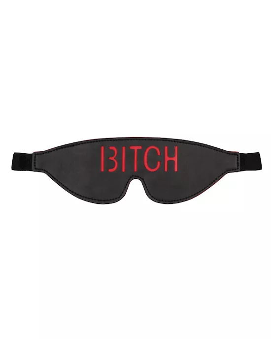Shots Ouch Bitch Blindfold - Black
