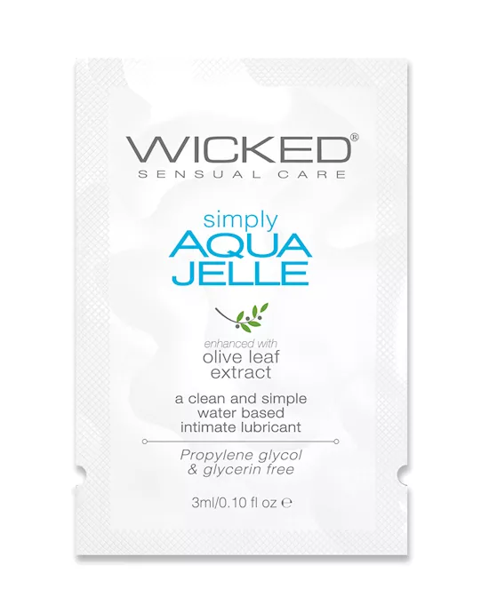 Wicked Sensual Care Simply Aqua Jelle Water Based Lubricant - .1 oz