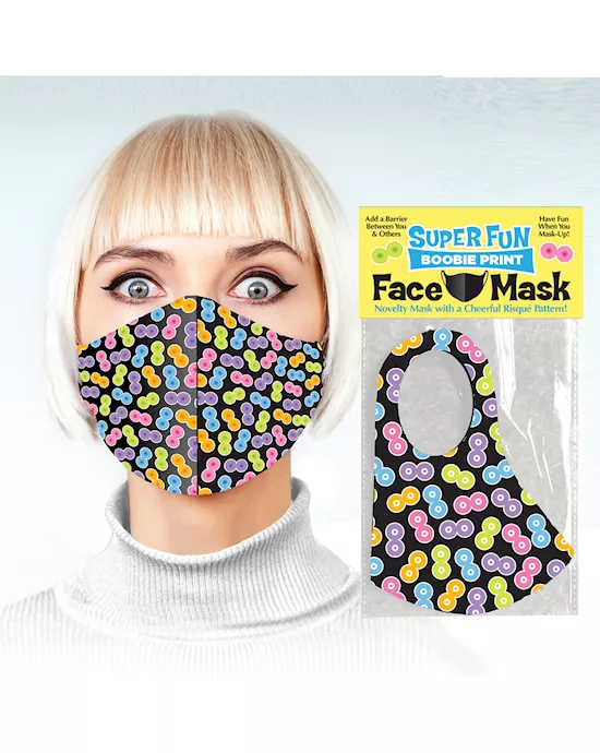 Super Fun Boobie Print Mask