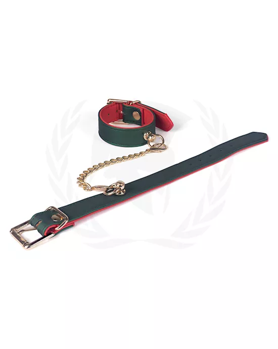 Spartacus PU Beginners Wrist Restraints - Green/Red