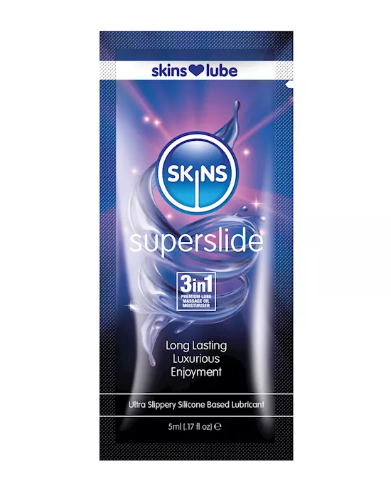 Skins Super Slide Silicone Based Lubricant - 5 ml Foil
