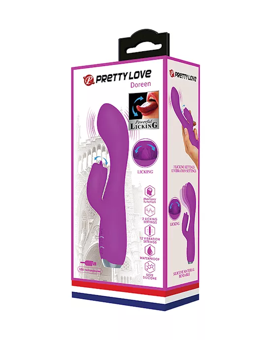 Pretty Love Gloria Licking Rabbit - Fuchsia