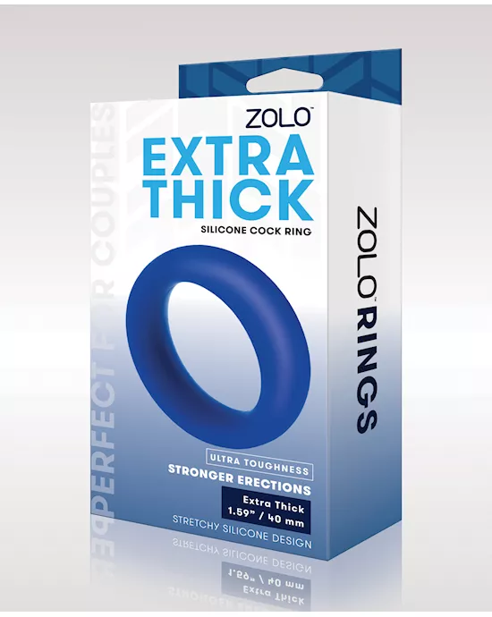ZOLO Extra Thick Silicone Cock Ring - Blue