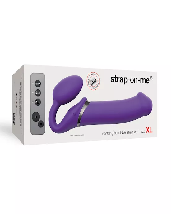 Strap on Me Vibrating Bendable Strapless Strap on Xlarge - Purple