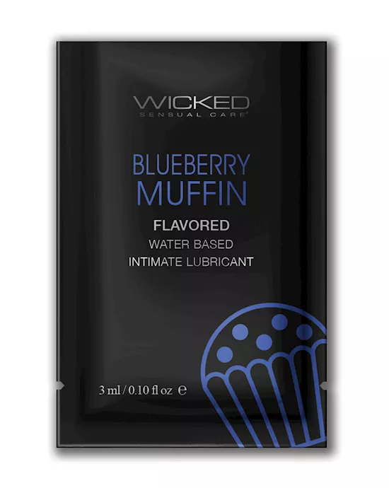 Wicked Sensual Care Water Based Lubricant - .1 oz Blueberry Muffin