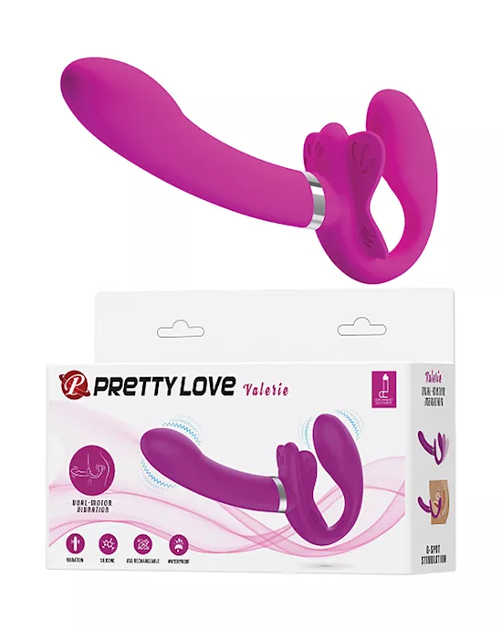 Pretty Love Valerie Strapless Strap On - Fuchsia